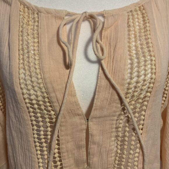 Calypso St. Barth light pink peasant top size S - Picture 4 of 9
